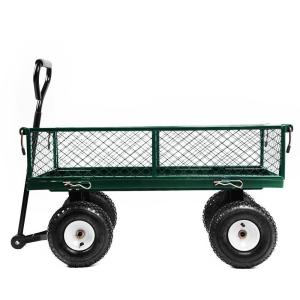 Wholesale Convenient Pneumatic Wheel Steel Garden Mesh Cart For Garden Maintenance from china suppliers