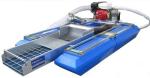 Steel 0.5T/H Mini Gold Mining Boat 15Kw 3.5m Length Rotary Movable