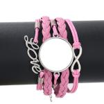 Unique Sublimation Blank Charm Braided Rope Bracelet Personalised Metal
