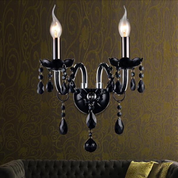 Black Wall lights for home indoor lighting bathroom cabinet Decorate Crystal