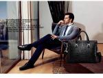 End Crocodile Embossed Genuine Leather Business Handbags Briefcase Laptop Bag