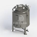 Round Bottom 1 Layer Liquid Mixing Tank Heated Mixing Vessel CIP Spraying Ball