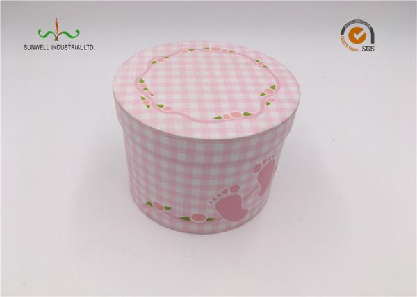 Pink Color Round Cardboard Cylinder Tubes Presents Luxury Paper Gift Box