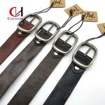 Multiscene Cowhide Genuine Leather Black Belt , Practical Men's Center Bar Belt