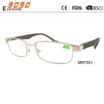 Latest classic fashion reading glasses with stainless steel,suitable for men and