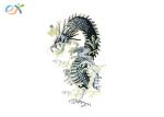 Chinese Dragon Iron On Embroidered Patches Logo Customized For Uniforms