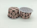 Orange Paper Cake Cups , PET Coated Film Disposable Baking Cups With Lids