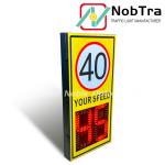 Standard 200m Detection Distance Radar LED Speed Display Sign Solar