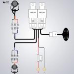 60W White Amber Motorcycle LED Pod Projection Light 1.3-inch Auxiliary Spotlight
