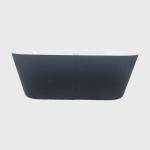 Oval Rectangular White Black Corner Bathtub Stacked Acrylic Free Standing 67"