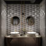 Dragon Scale Full Body Mosaic Ceramic Tiles Bathroom Background Wall Fish Scale