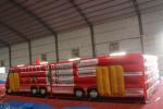 Large Inflatable Fire Truck Obstacle Course Wsp-290 For Outdoor Playground