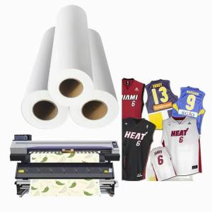 Wholesale 98% Heat Transfer Rate Dye Sublimation Paper Roll 40g/50g/60g/80g/100GSM With 44''/60''/64'' For Textile Printing from china suppliers