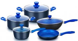 China Forged aluminum non stick cookware set with flavour stone coating on sale
