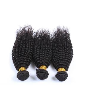Wholesale Deep Curly Brazilian Human Hair Bundles Natural Black Color Free Sample No Tangle from china suppliers