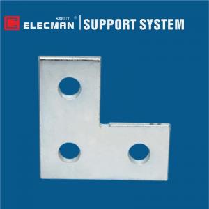 China ELECMAN Galvanized Steel Flat Angle Plate Three Holes C 3-1/2 * 3-1/2 on sale