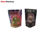 Stand Up Aluminum Foil Plastic Tobacco Pouch Child Proof Zipper Bags Moisture