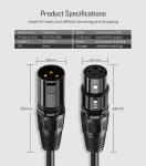 OEM HiFi Microfono Microphone 3 PIN XLR Connector Audio Jack Male To XLR Female