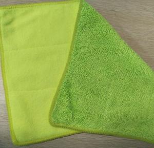 Wholesale Green Twisted Recombination Terry Fabric Microfiber Dust Mop 25*35cm 480gsm from china suppliers