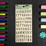 Non Toxic Hot Foil Stamping Stickers Alphanumeric Custom Embossed Stickers