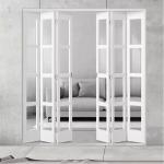 Exterior Customized Plastic Folding Door UPVC Frame Glass Accordion Design