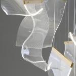 Hall Large Staircase Lighting LED Crystal Chandelier for living room hanging
