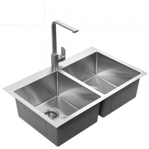 China Hand Made Top Mount Stainless Steel Kitchen Sink Easy Installation / Stainless Steel Laundry Sink on sale
