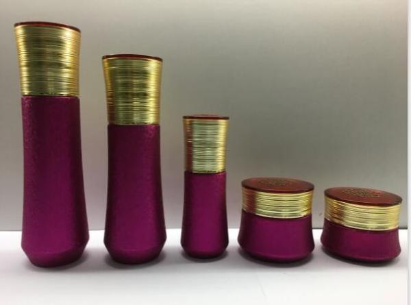Glass Cosmetic Bottles , Skin Care Lotion Bottles Cream Jars With Plastic Cap ,