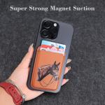 PU Leather Magnetic Magsafe Wallet Card Holder With N52 Strong Magnets 25 Color