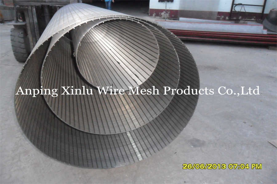 Stainless Steel Vee Wire Screen Basket With Continuous Slotted Opening