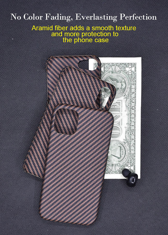 0.65mm Thickness Gold Aramid Fiber iPhone SE Waterproof Case