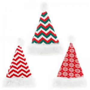 Wholesale Custom Knitted Wool Santa Hat Christmas Plush Striped Hat Holiday Decorations from china suppliers