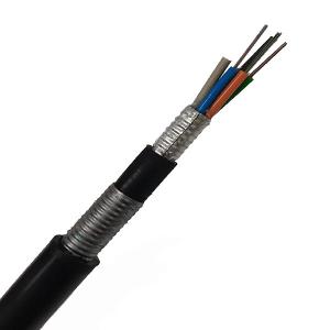 China Underground Direct Buried Fiber Optic Cable Gyta53 Armoured G652d 24 Core Fiber Optic Cable on sale