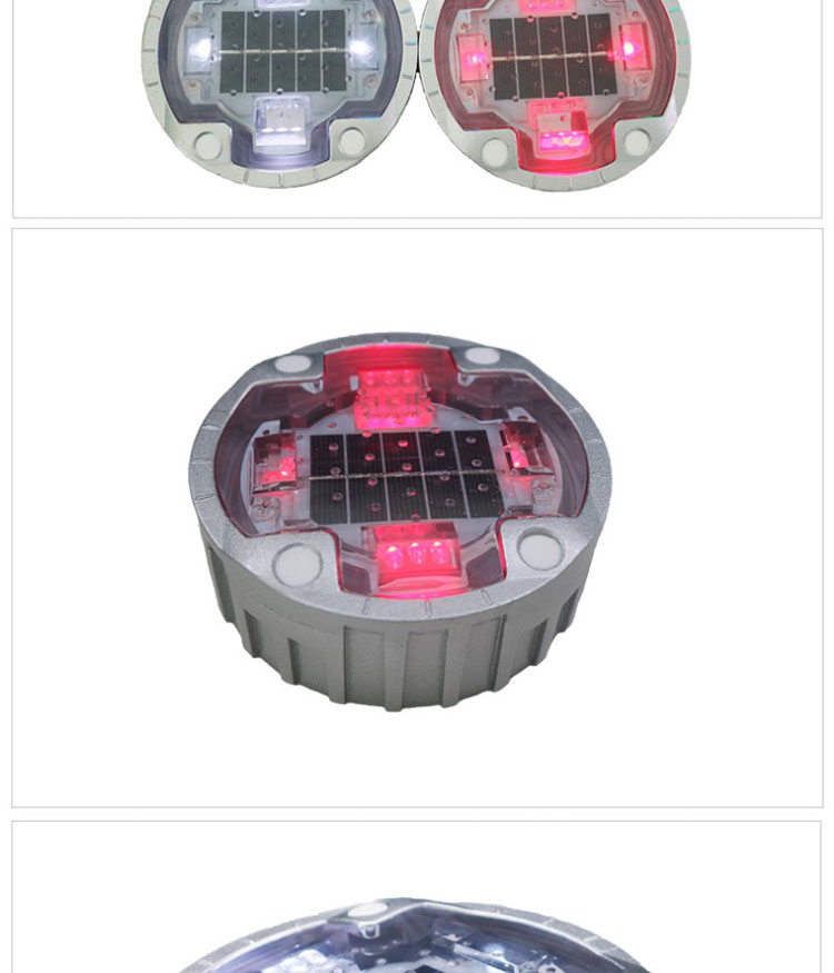 White Yellow Red Blue Green Road Safety Stud end G105 Led Solar Aluminium Round Road Stud