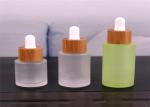 2oz Liquid Essence Bottle With Bamboo Lid Glass Dropper Bottle For Cosmetic