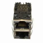 RJSAE538002 Stacked 2X1 RJ45 Modular Jack 8P8C LPJE218-0CNL