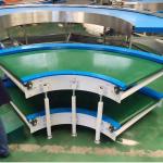 90 Degree Flat Belt Assembly Line Roller Conveyors Strong Load Capacity