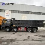 Black Heavy Duty Dump Truck 12 Wheels 420hp Sinotruk Tipper Truck New Model