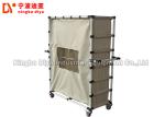 Simple Operation Canvas Lean Trolley / Stainless Steel Storage Trolley