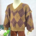 Children's Jacquard Pattern Kid Knitted baby Girls and Boys Lantern Puff sleeve