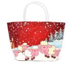 Orange Shopping Transparent PVC Handle Reusable Carrier Bags