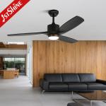 Bedroom 6 Speed Remote Control Wooden Decorative Ceiling Fan With Led Light