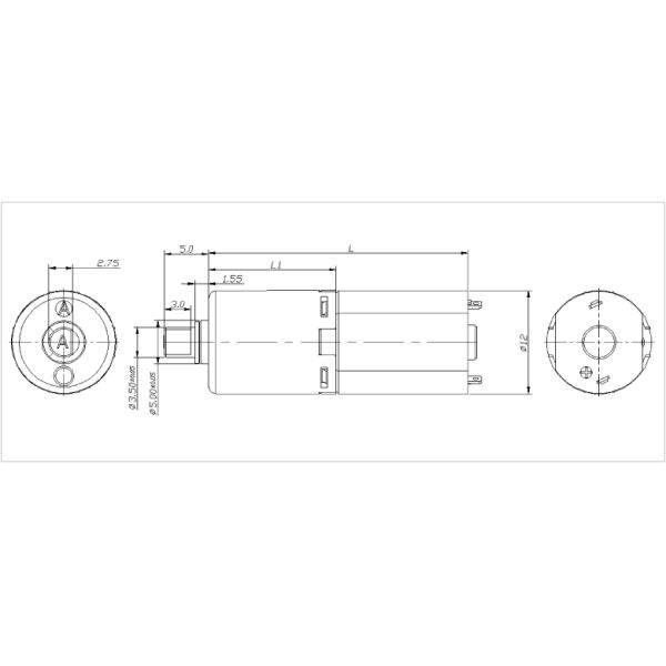 Logistics Camera Micro Planetary Gear Motor 3V Diameter 12mm 500 Hours Life Time