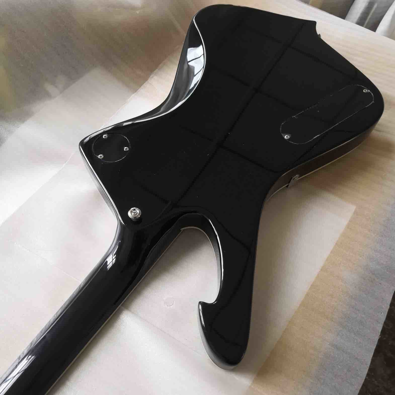 Top quality factory custom Paul stanley Mirror silver cracks electric guitar with rosewood fingerboard