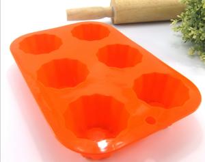 Wholesale Six Flower Silicone Flower Cupcake Molds Reusable And More Durable , Longer Lifetime from china suppliers