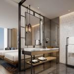 Marriott 5 Star Resort Hotel Furniture Bed Headboard Bedroom Set Customization