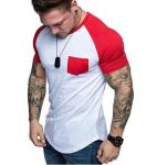 Small Quantity Garment Manufacturer Men'S Crew Neck T - Shirt Raglan Colorblock