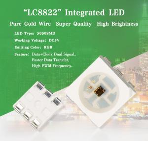 China DC5V Digital RGB Chip for Program Control LED Lighting Products LC8822 Smart LED on sale