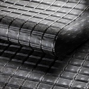 China 50kn Biaxial Fiberglass Composite Geogrid Backing With Nonwoven Geotextile on sale