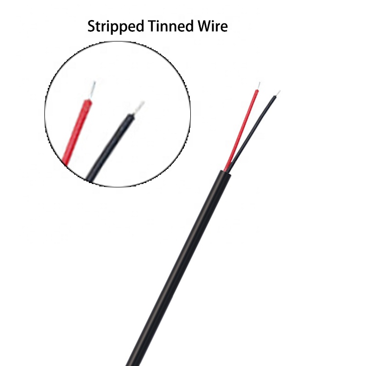 DC Barrel Jack Male 3.5x1.35mm to Stripped Tinned Wire Pigtail Bare End Cable